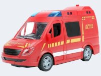 Feuerwehrbus 21cm Licht+Ton Friktion Rettungswagen